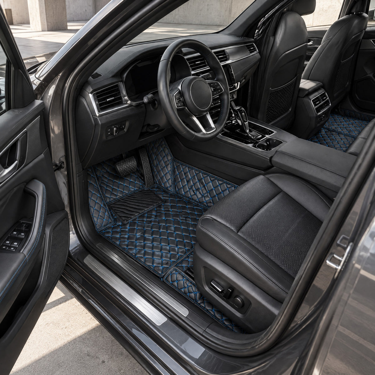 Tapis Prestige – Noir et bleu
